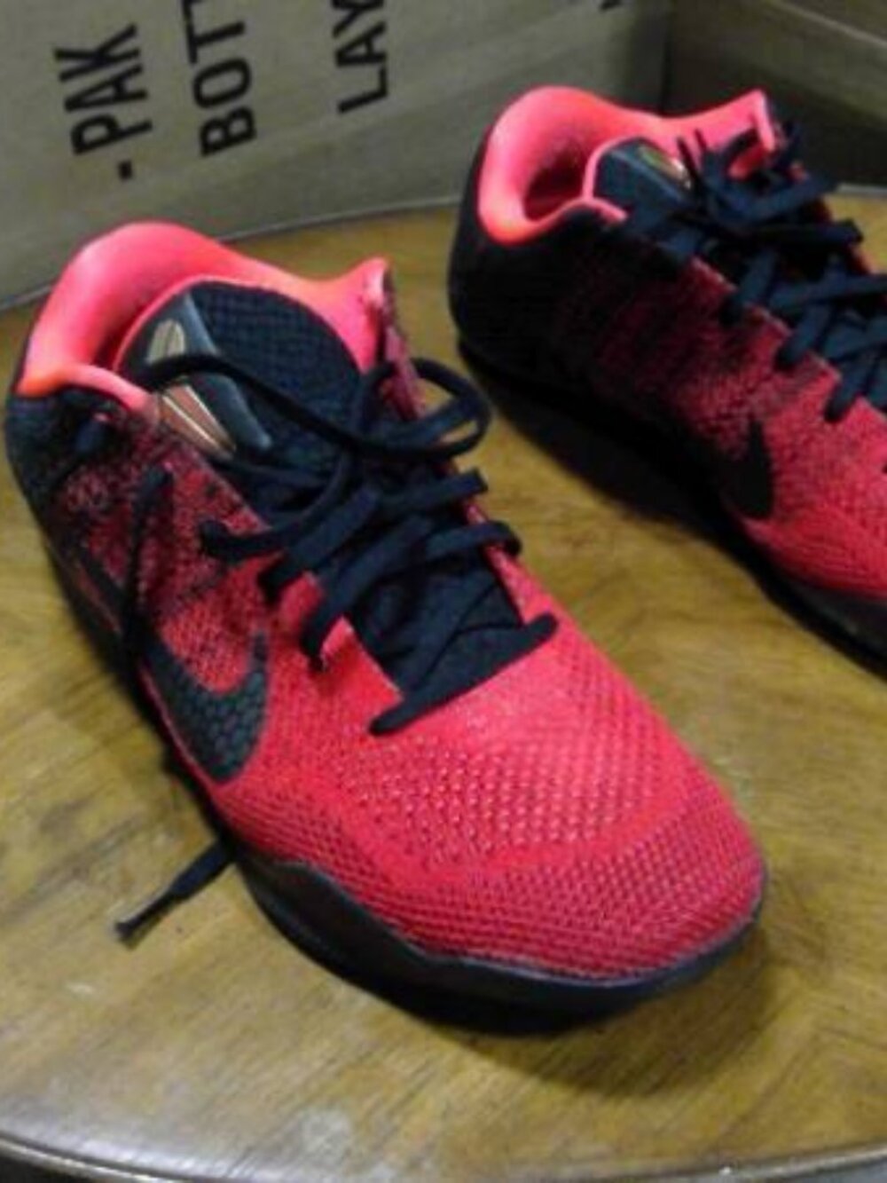2014 Mens Nike Kobe 9 IX Elite Low University Red Black Size 13 Used Rare OG